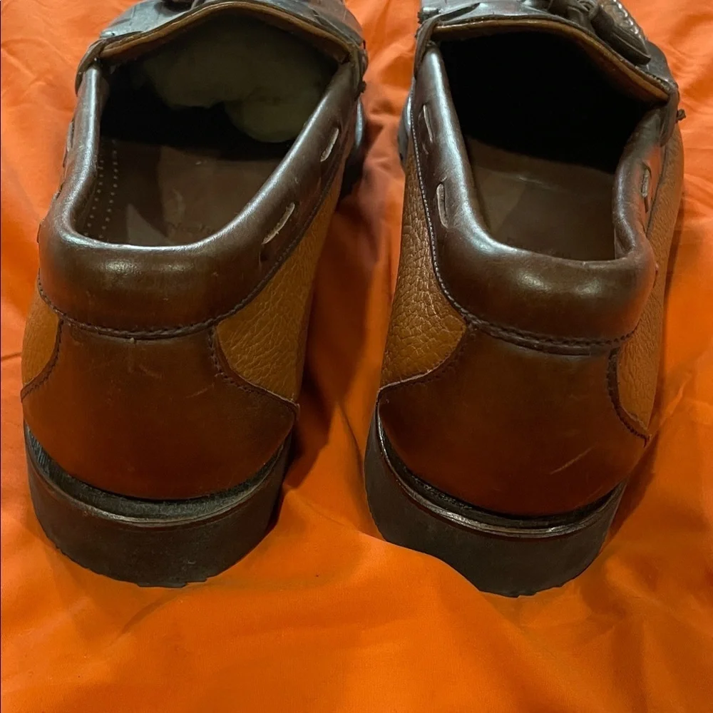 Allen Edmonds Brown and Black Tassel Loafers